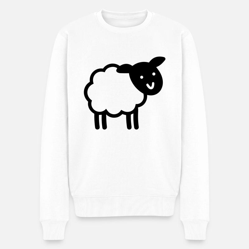 Schaf - Männer Premium Bio Pullover - Weiß