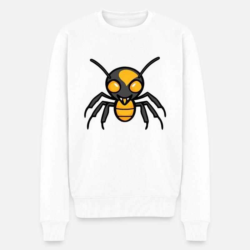 Ameise Halloween Comic Lustig - Männer Premium Bio Pullover - Weiß