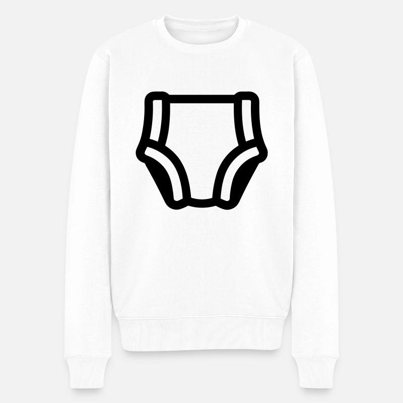 Schicht - Männer Premium Bio Pullover - Weiß