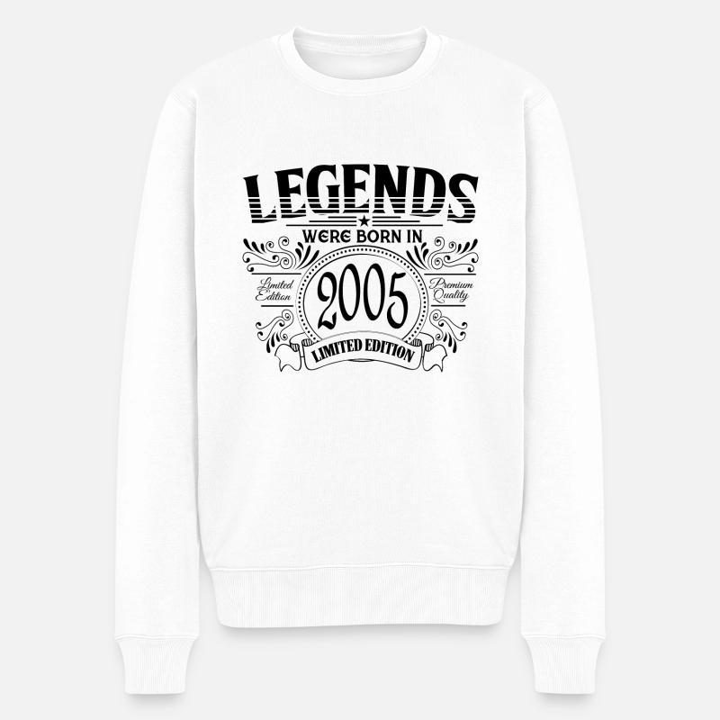 Legenden wurden 2005 geboren - Männer Premium Bio Pullover - Weiß