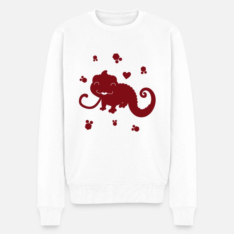 Salamandre - Animal amphibien - Pull Premium bio Homme - blanc