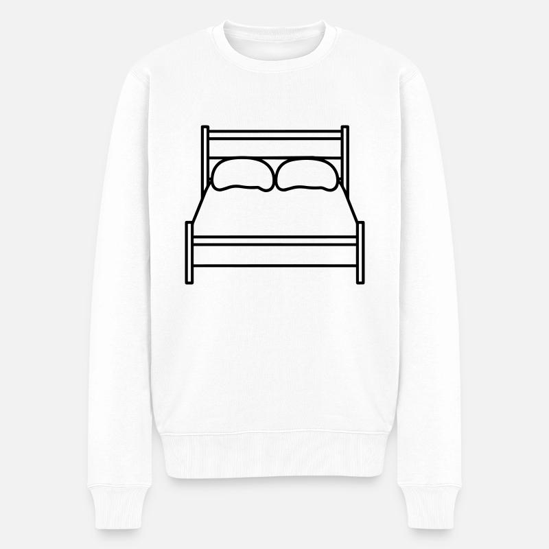 Bett - Männer Premium Bio Pullover - Weiß
