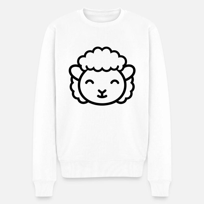 Schaf - Männer Premium Bio Pullover - Weiß