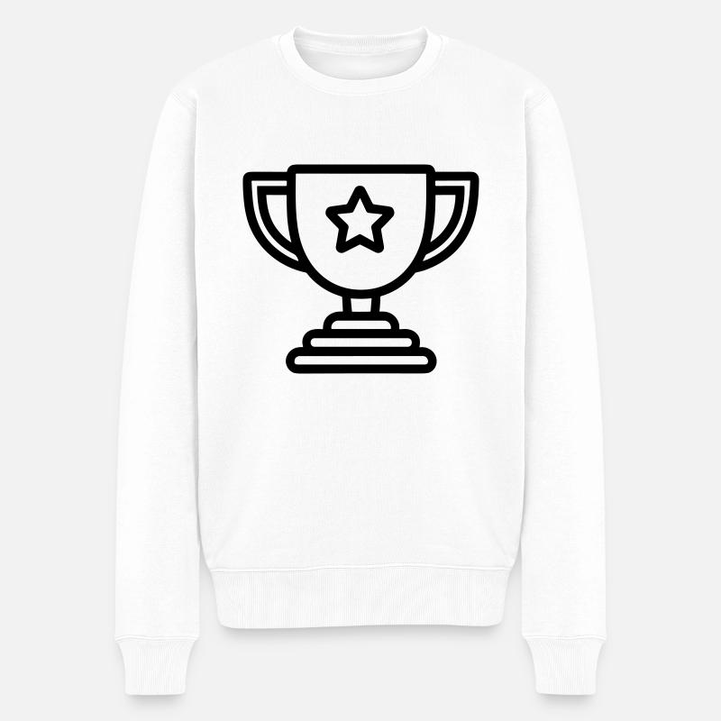 Trophäe - Männer Premium Bio Pullover - Weiß