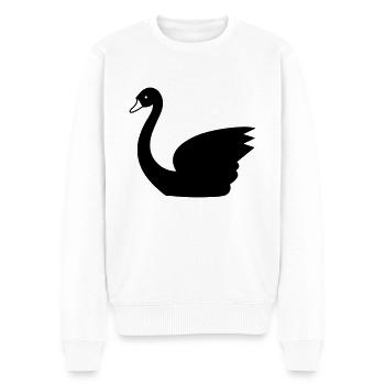 Schwan - Männer Premium Bio Pullover - Weiß - Vorne - Thijin (182cm)