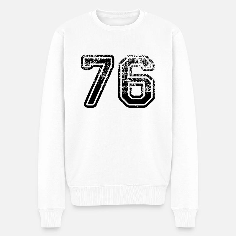 76 - Männer Premium Bio Pullover - Weiß