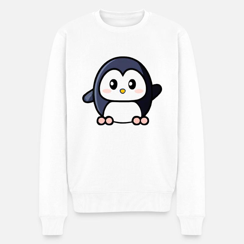 Mignon pingouin agitant - Pull Premium bio Homme - blanc