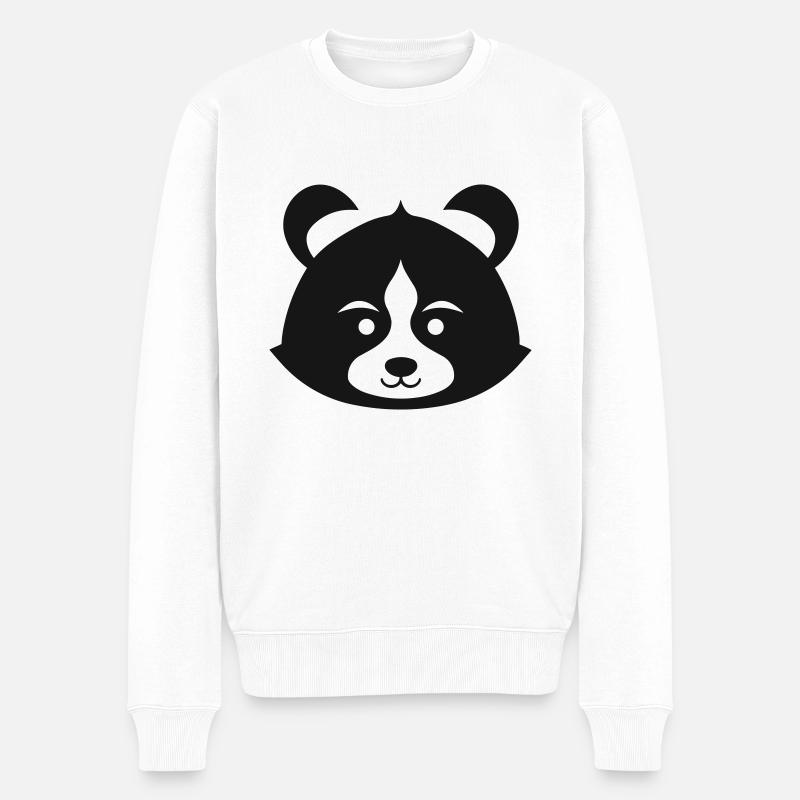 Panda - Pull Premium bio Homme - blanc