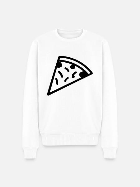 Pizza slice - Men's Premium Organic Jumper - white
