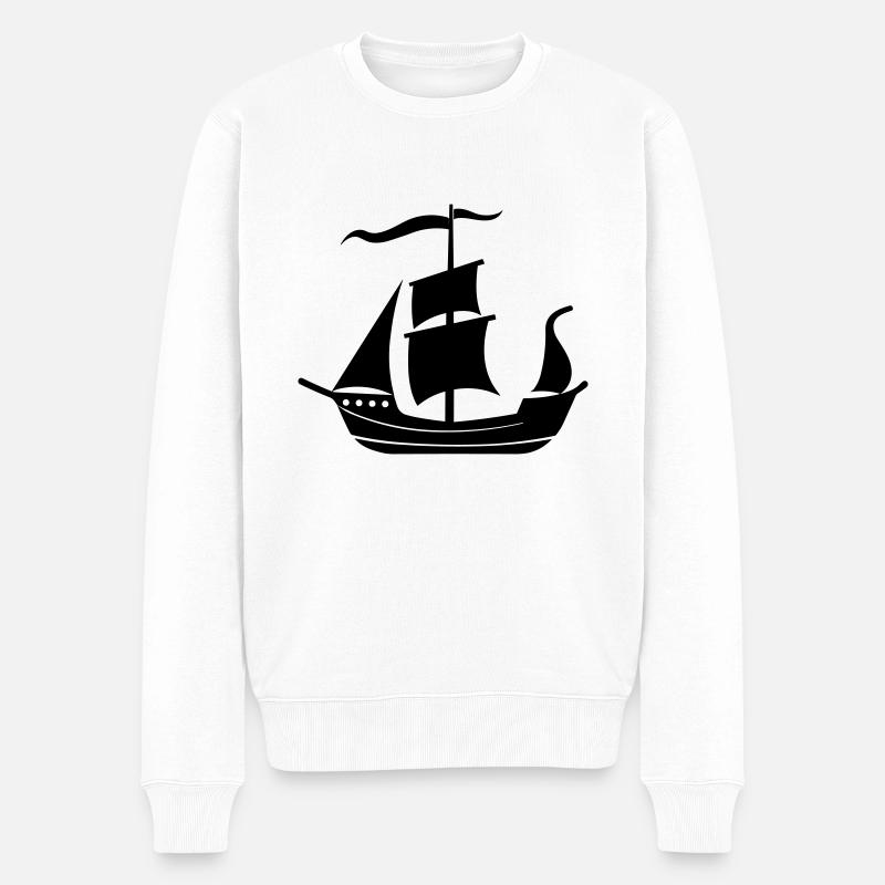 Bateau pirate - Pull Premium bio Homme - blanc