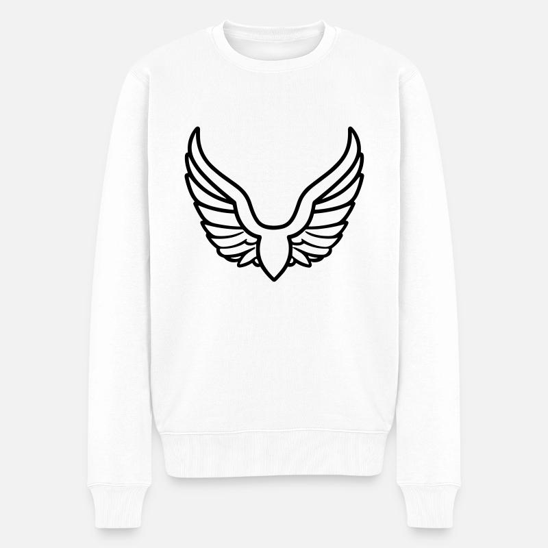 Engelsflügel - Männer Premium Bio Pullover - Weiß