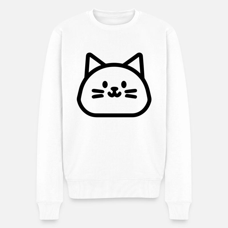 chaton - Pull Premium bio Homme - blanc