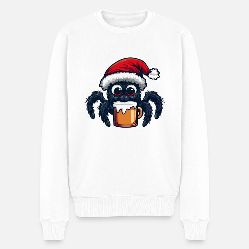 Bière de Noël Spider Tarantula - Pull Premium bio Homme - blanc