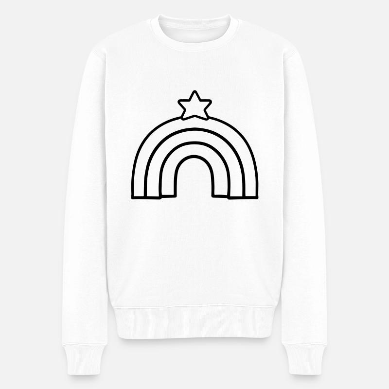 Arc en ciel - Pull Premium bio Homme - blanc