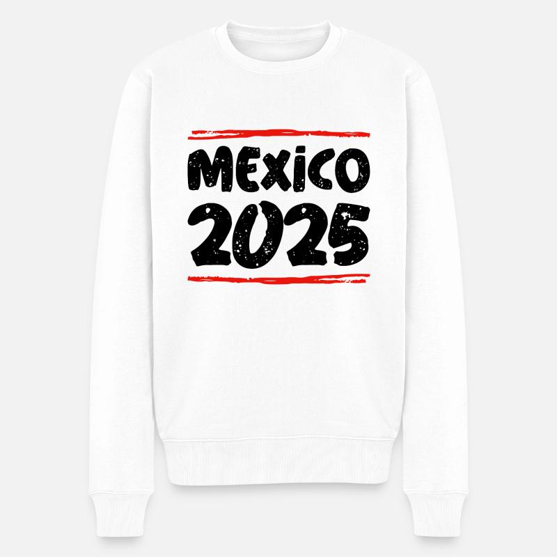Mexique 2025 Dicton - Pull Premium bio Homme - blanc