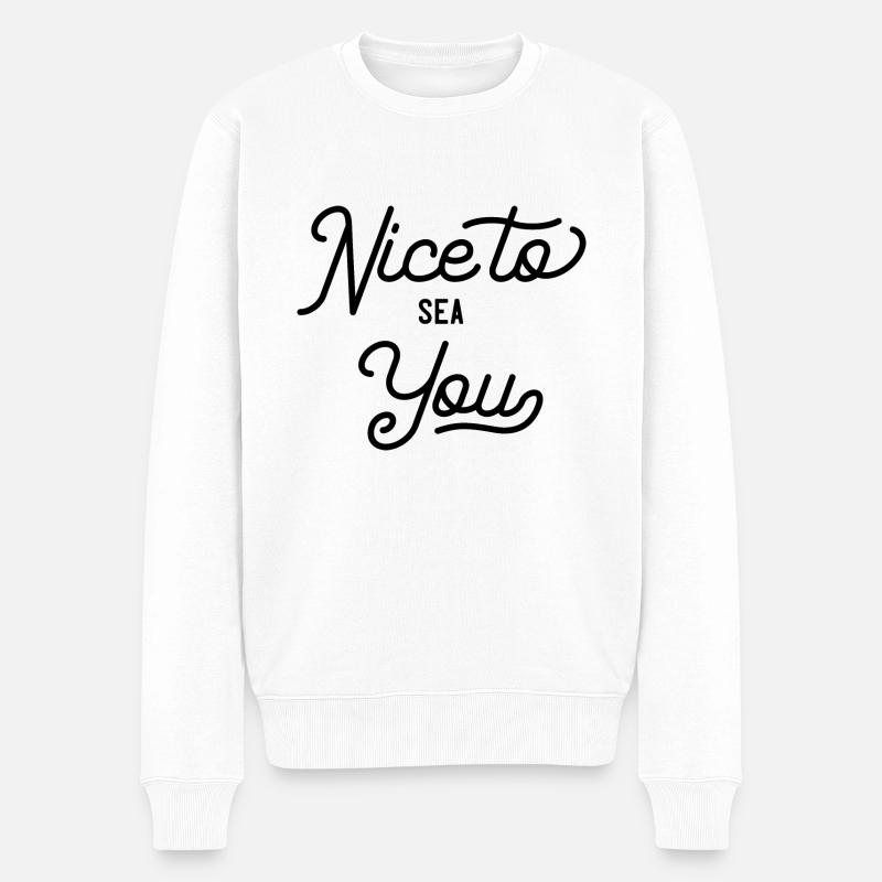 Agréable à la mer - Pull Premium bio Homme - blanc