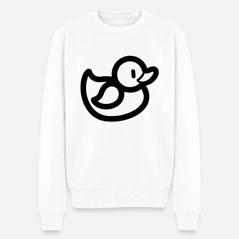 Ente - Männer Premium Bio Pullover - Weiß