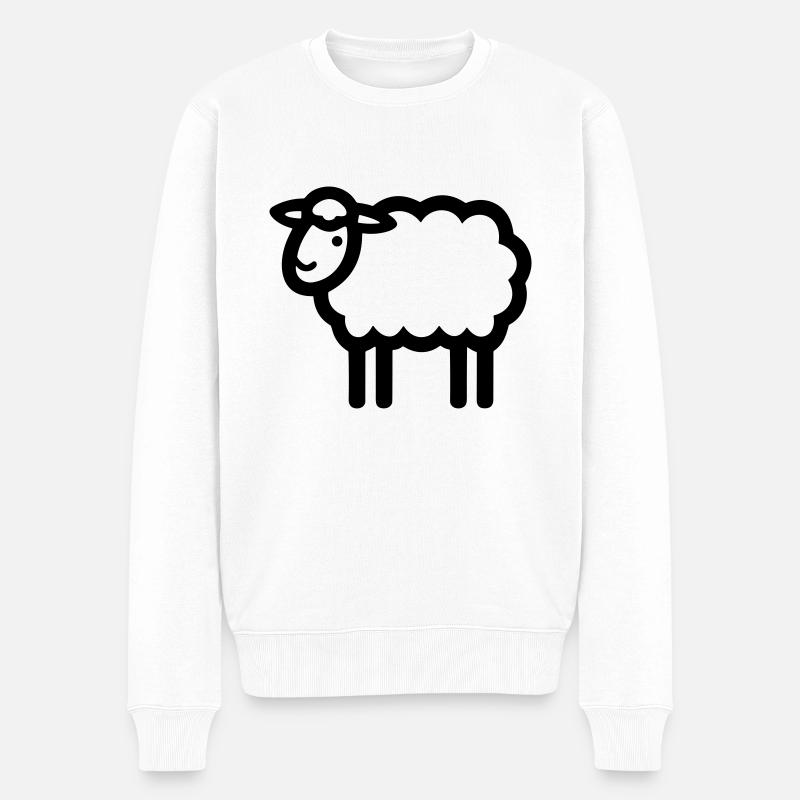 Schaf - Männer Premium Bio Pullover - Weiß