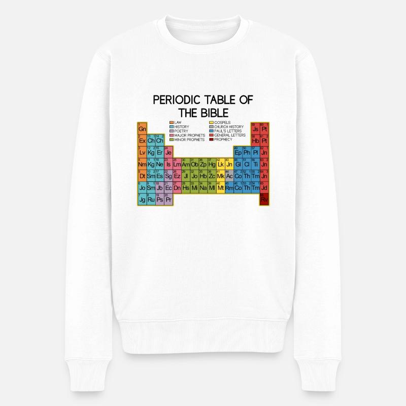 Bibelvers Bibel christlich Inspiration - Männer Premium Bio Pullover - Weiß