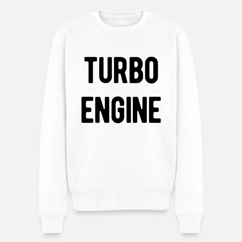 Moteur Turbo - Pull Premium bio Homme - blanc