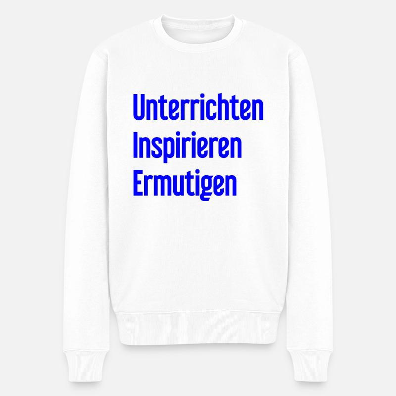 Enseigner, inspirer, encourager - Pull Premium bio Homme - blanc