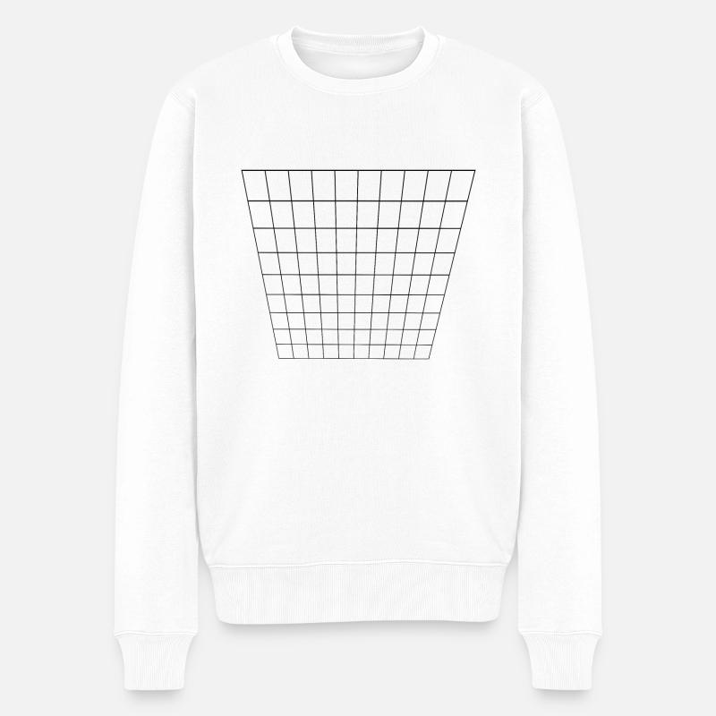 Gitter - Männer Premium Bio Pullover - Weiß