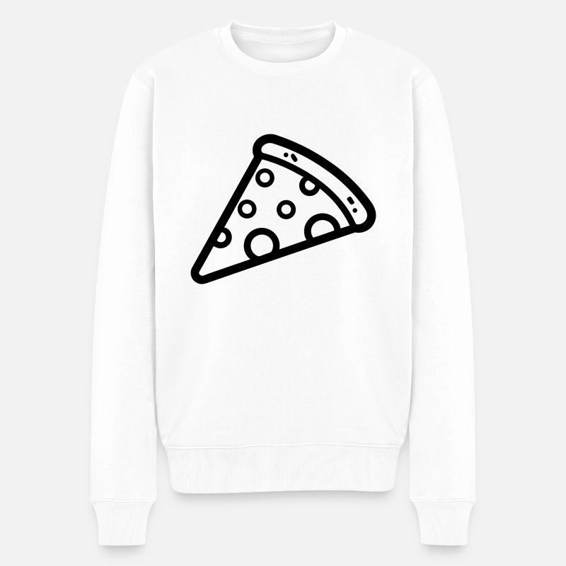 part de pizza - Pull Premium bio Homme - blanc