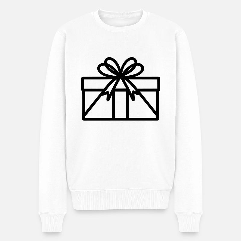 Kleine Geschenkbox - Männer Premium Bio Pullover - Weiß