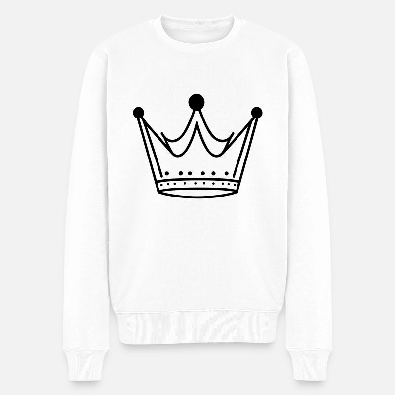 Diadem - Männer Premium Bio Pullover - Weiß