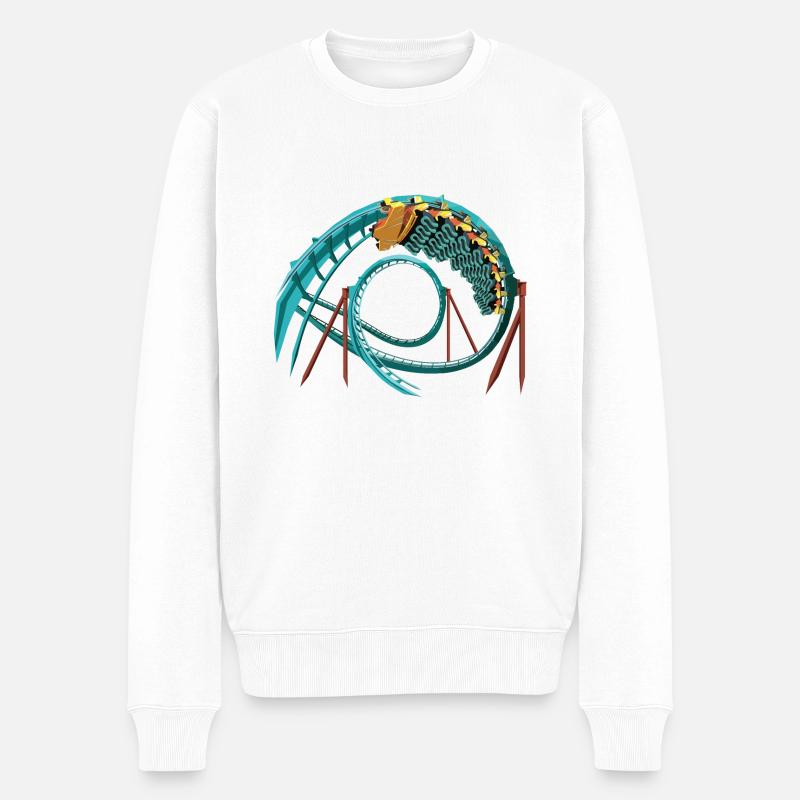 Kumba B & M Untersetzer - Busch Gardens Design - Männer Premium Bio Pullover - Weiß