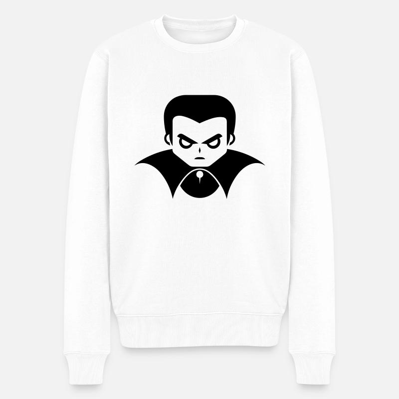 Vampir - Männer Premium Bio Pullover - Weiß