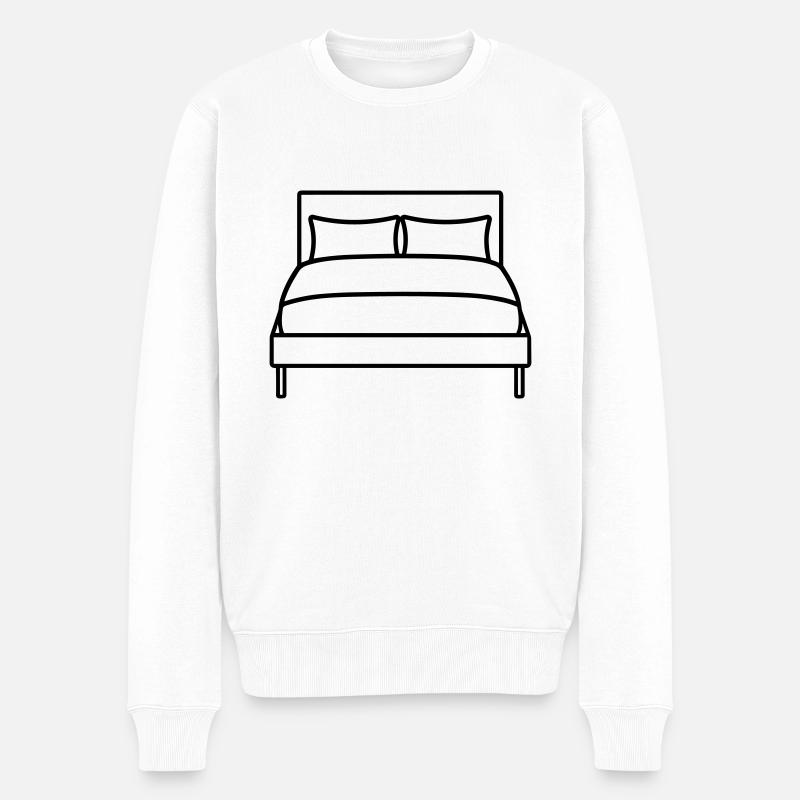 Bett - Männer Premium Bio Pullover - Weiß