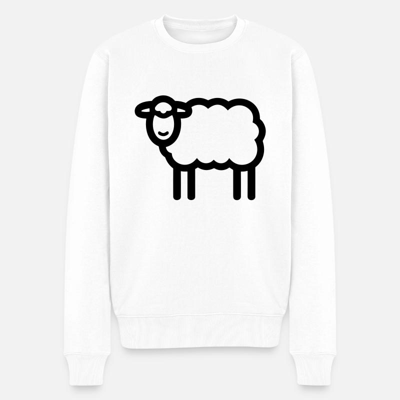 Schaf - Männer Premium Bio Pullover - Weiß