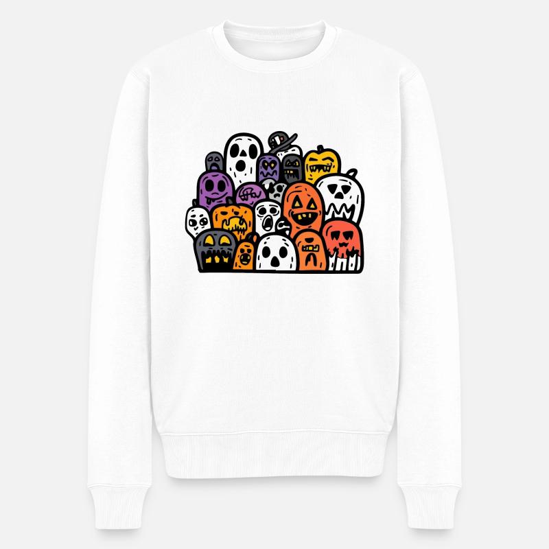 Figurines de fête d’Halloween - Pull Premium bio Homme - blanc