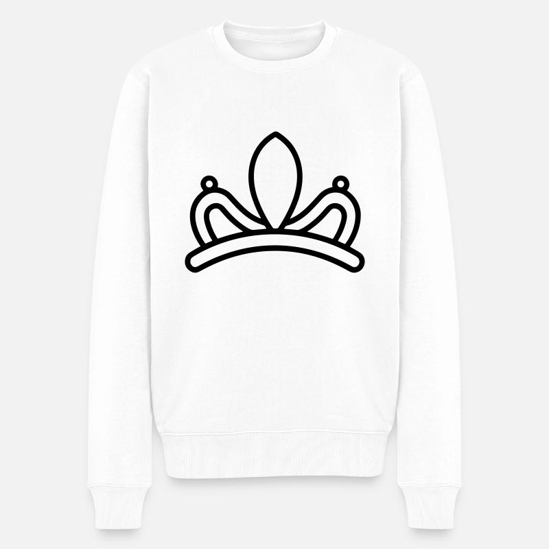 Diadem - Männer Premium Bio Pullover - Weiß