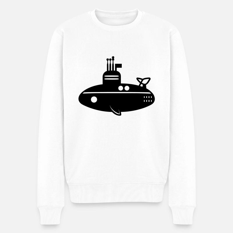 bateau Sous-marin - Pull Premium bio Homme - blanc