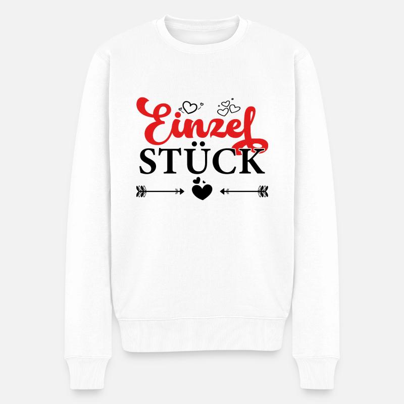 Einzelstück - Männer Premium Bio Pullover - Weiß