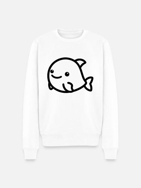 dolphin - Men's Premium Organic Jumper - white