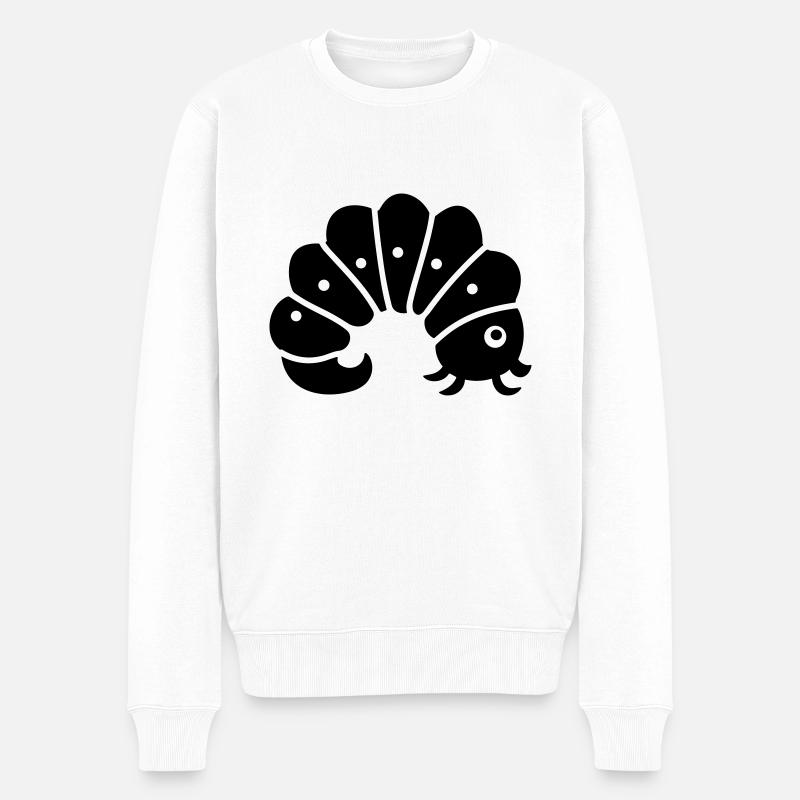 Raupe - Männer Premium Bio Pullover - Weiß
