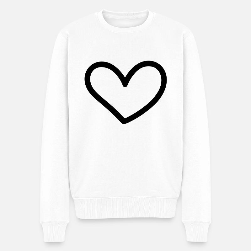 cœur - Pull Premium bio Homme - blanc