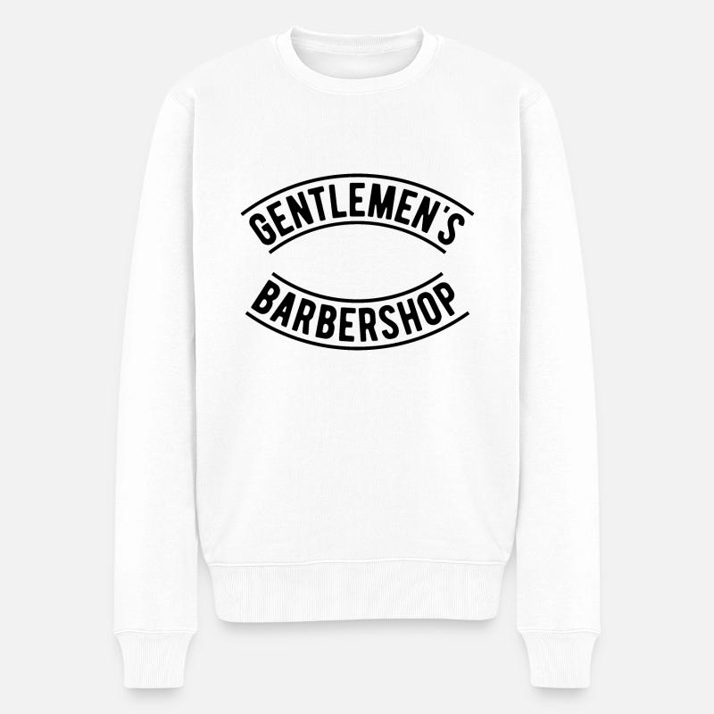 Salon de coiffure pour messieurs - Pull Premium bio Homme - blanc
