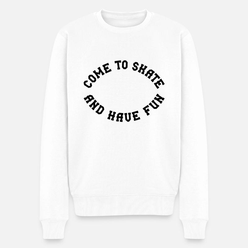 Venez patiner et amusez-vous - Pull Premium bio Homme - blanc