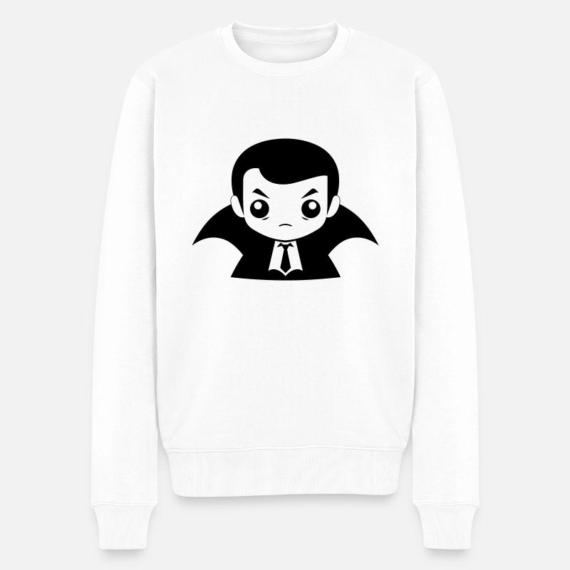 Vampir - Männer Premium Bio Pullover - Weiß