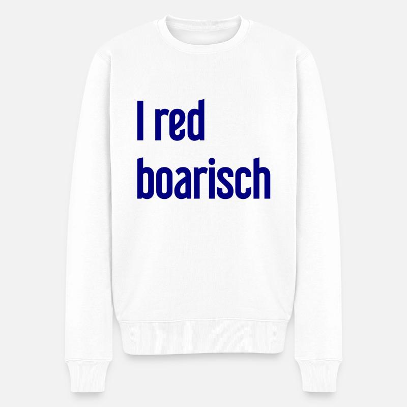 I boarisch rouge - Pull Premium bio Homme - blanc