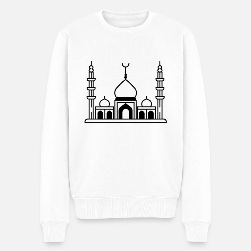 Moschee - Männer Premium Bio Pullover - Weiß