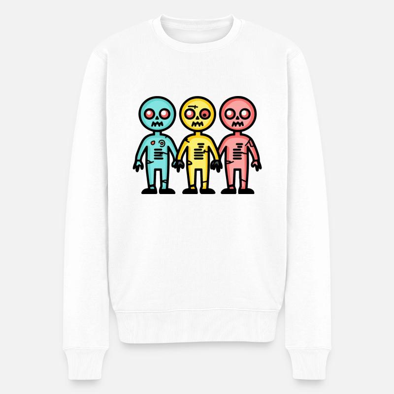 Zombies Halloween Mignon - Pull Premium bio Homme - blanc