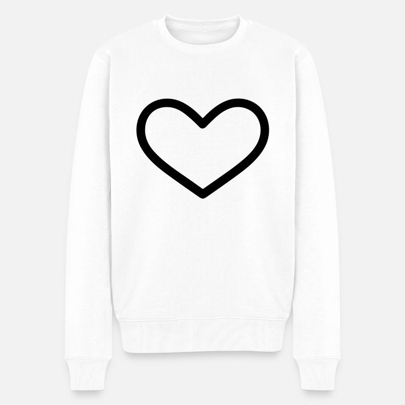 cœur - Pull Premium bio Homme - blanc