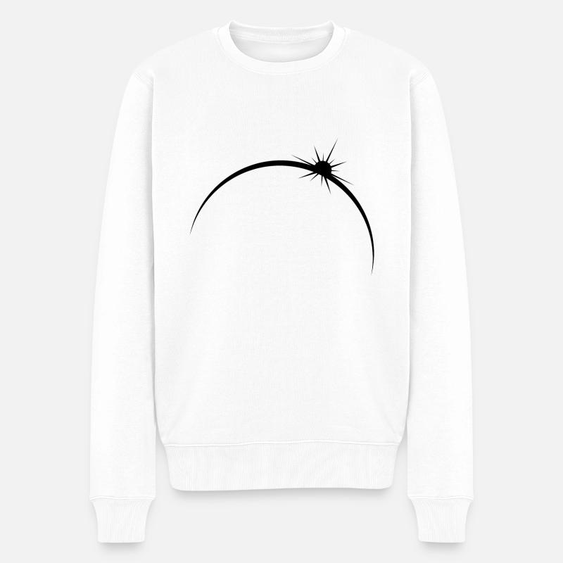 Sonnenaufgang Planet - Männer Premium Bio Pullover - Weiß