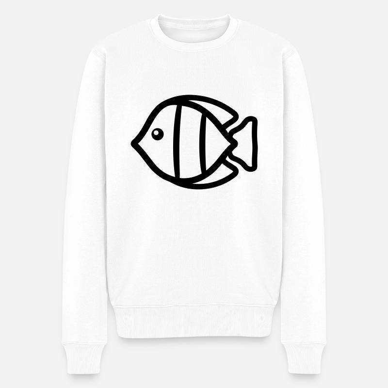 Poisson - Pull Premium bio Homme - blanc