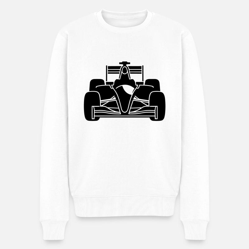 Rennwagen - Männer Premium Bio Pullover - Weiß
